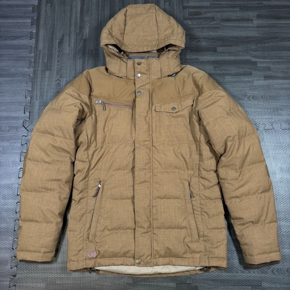 Outdoor Research Jacket Mens M Brown Whitefish Duck Down Insulated Coat *read*